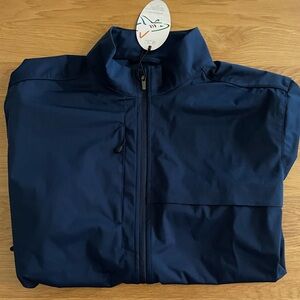NWT - Greg Norman - Short Sleeve Rain Jacket - Blue - Size L - St. Jude Logo